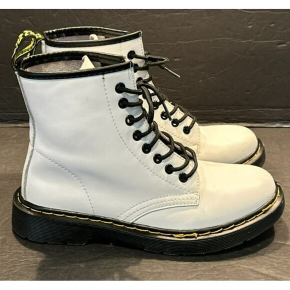 Karardo  White Vegan Leather Lace Up Combat  Boots Women's Size 8.5 (39) - Picture 5 of 10